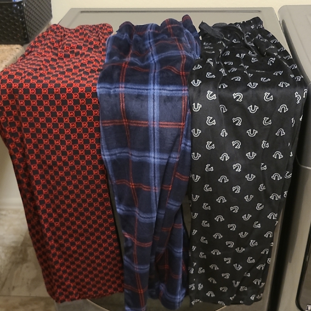 Set of Three Patterned Pajama Pants